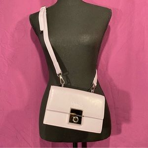 shydiva co. lavender faux leather adjustable mini crossbody, silver hardware